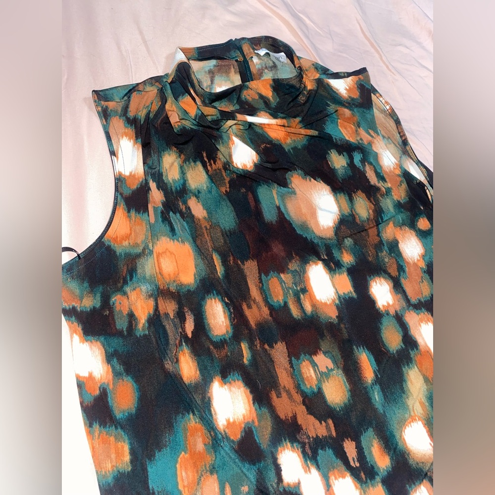 Calvin Klein Sleeveless Scrunched Blouse